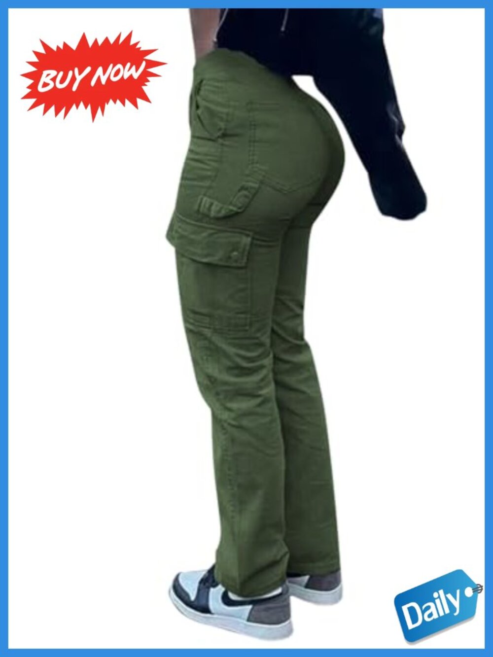 SESERAGI Cargo Pants Women Stretch Streetwear Utility Pockets Work